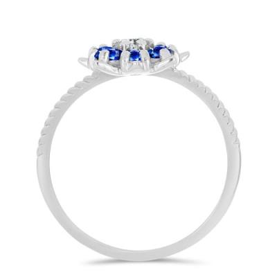 BUY 925 SILVER RING WITH BLUE SAPPHIRE GEMSTONE 